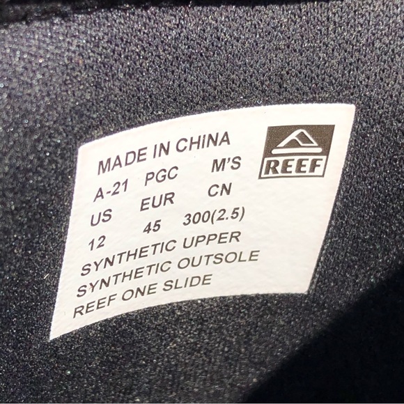 Reef One Slide Sandal Men's Size 12 Gray and Tan - Picture 8 of 8